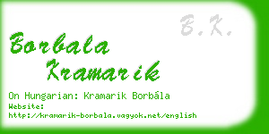 borbala kramarik business card