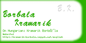 borbala kramarik business card